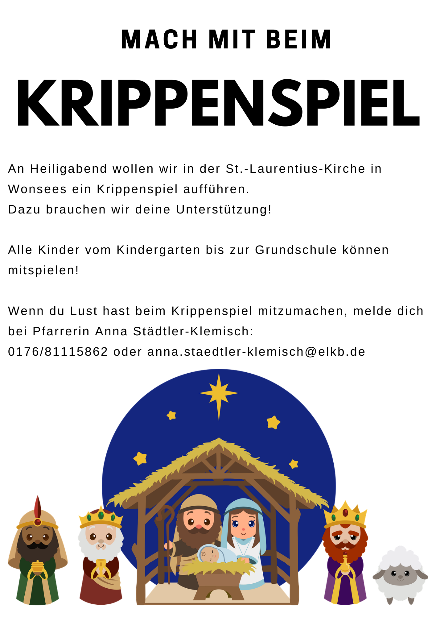 2022 11 10 SchauspielerInnen fr Krippenspiel gesucht