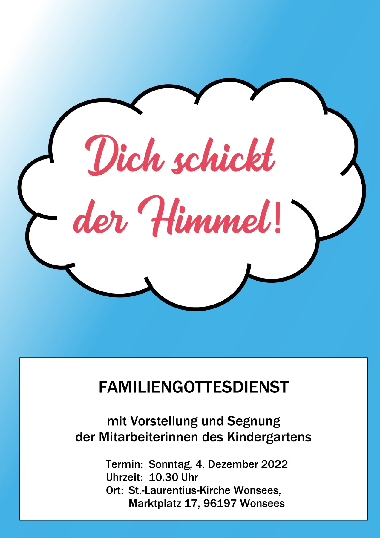 2022 12 04 Familiengottesdienst Plakat web