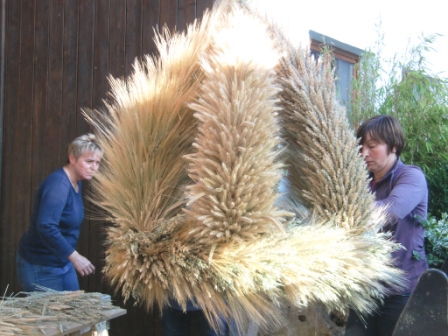 Erntekrone binden Herbst 2015